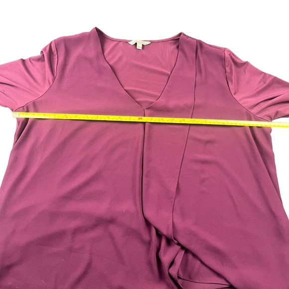 41 Hawthorn Blouse Top V-Neck 3/4 Sleeves Dark Purple Women's Size XXL 2XL - Picture 6 of 13